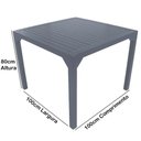 Ver imagem 3 de Mesa Quadrada Haiti 100cm Tampo Ripado em Alumínio Cozinha Edícula Trama Original