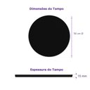 Ver imagem 2 de Tampo Redondo 50cm para Mesa Mdf 15mm Preto