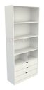 Ver imagem 1 de Guarda Roupa Closet Solteiro Misto Prateleira Gaveta M30 100% Mdf (closet, Loja) - Branco