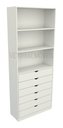 Ver imagem 1 de Armário Prateleira Gaveteiro Misto M32 100%mdf Closet Loja - Branco
