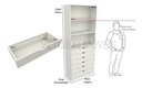 Ver imagem 2 de Armário Prateleira Gaveteiro Misto M32 100%mdf Closet Loja - Branco