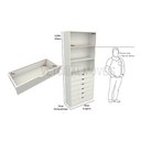 Ver imagem 2 de Armário Prateleira Gaveteiro Misto M32 100%mdf Closet Loja - Branco