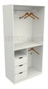 Ver imagem 1 de Armário Cabideiro Gaveta Misto M37 100% Mdf Closet Loja - Branco