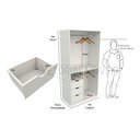 Ver imagem 2 de Armário Cabideiro Gaveta Misto M37 100% Mdf Closet Loja - Branco