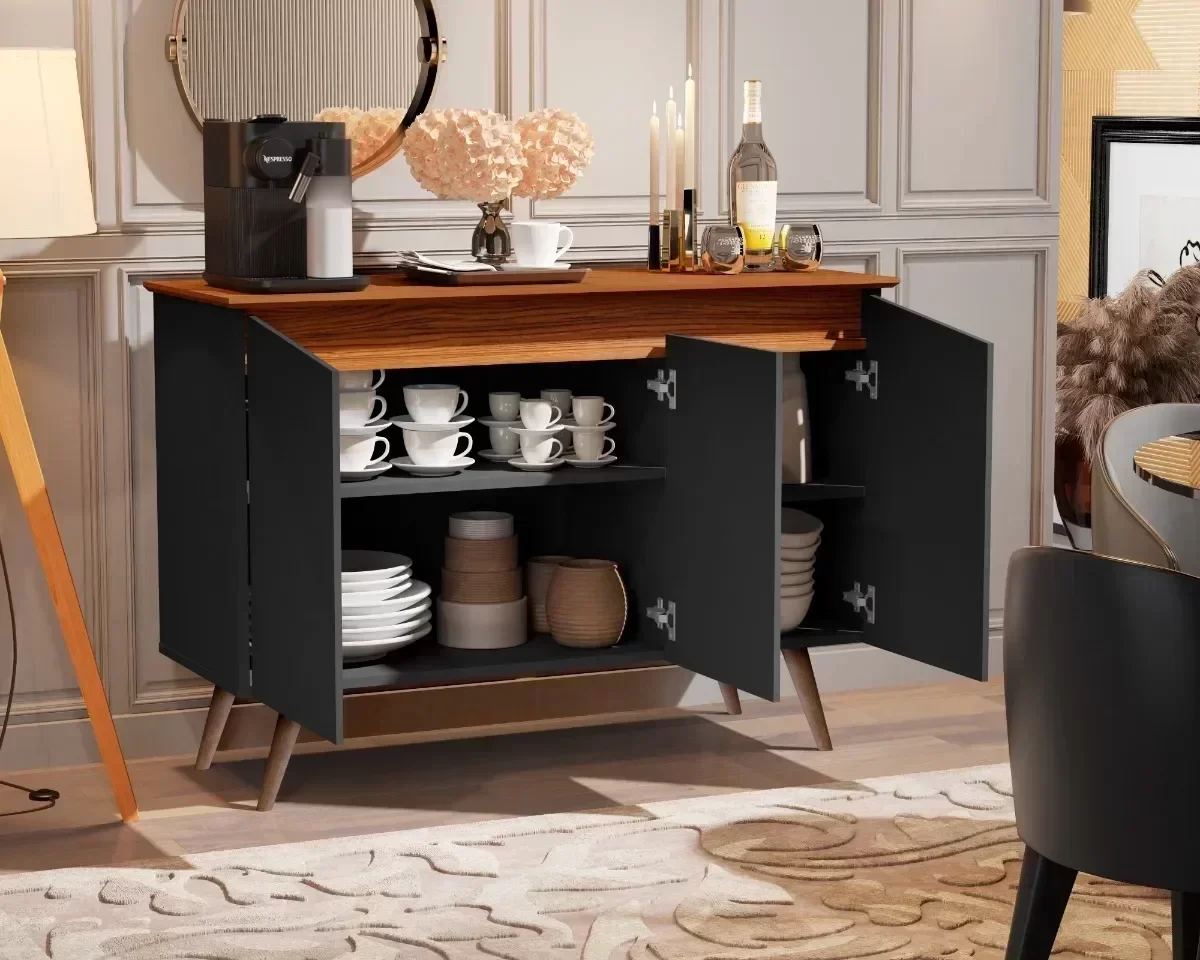 Aparador Buffet Encanto 3 Portas Retrô - 3