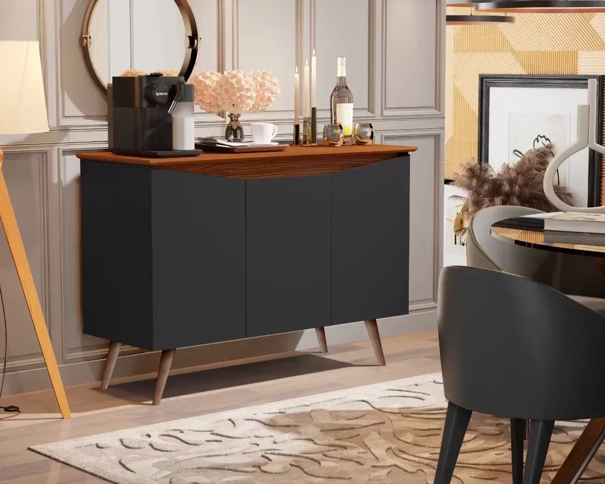 Aparador Buffet Encanto 3 Portas Retrô - 2