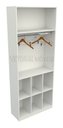 Ver imagem 1 de Armário Misto Colmeia Arara M38 100% Mdf (closet Loja ) - Branco