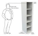 Ver imagem 1 de Armário Colmeia Eloisa M4 100% Mdf (closet Lojas Expositor) - Branco