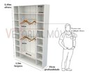 Ver imagem 1 de Armário Colmeia Cabideiro M5 100% Mdf Closet Loja Expositor - Branco
