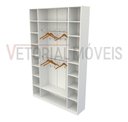 Ver imagem 2 de Armário Colmeia Cabideiro M5 100% Mdf Closet Loja Expositor - Branco