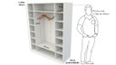 Ver imagem 1 de Armário Colmeia Cabideiro M7 100%mdf Closet Roupa Cabide