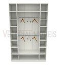 Ver imagem 4 de Armário Colmeia Cabideiro M17 100%mdf (closet Expositor) - Branco