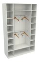 Ver imagem 3 de Armário Colmeia Cabideiro M17 100%mdf (closet Expositor) - Branco