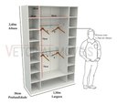 Ver imagem 1 de Armário Colmeia Cabideiro M17 100%mdf (closet Expositor) - Branco