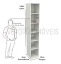 Ver imagem 1 de Armário Colmeia Eloisa M17 100% Mdf (closet Lojas Expositor) - Branco