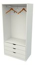 Ver imagem 2 de Armário Cabideiro Gaveteiro Misto M46 Closet Loja 100% Mdf - Branco