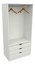 Ver imagem 4 de Armário Cabideiro Gaveteiro Misto M46 Closet Loja 100% Mdf - Branco