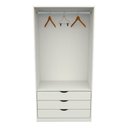 Ver imagem 3 de Armário Cabideiro Gaveteiro Misto M46 Closet Loja 100% Mdf - Branco