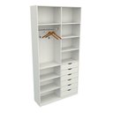 Ver imagem 1 de Armário Arara Gaveta Verônica M13 100% Mdf Sapato Roupa - Branco