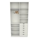 Ver imagem 4 de Armário Arara Gaveta Verônica M13 100% Mdf Sapato Roupa - Branco