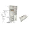 Armário Arara Gaveta Verônica M13 100% Mdf Sapato Roupa - Branco - 2