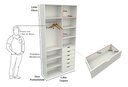 Ver imagem 2 de Armário Arara Gaveta Verônica M13 100% Mdf Sapato Roupa - Branco