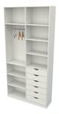 Ver imagem 5 de Armário Arara Gaveta Verônica M13 100% Mdf Sapato Roupa - Branco