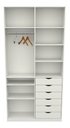 Ver imagem 3 de Armário Arara Gaveta Verônica M13 100% Mdf Sapato Roupa - Branco