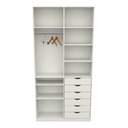 Ver imagem 3 de Armário Arara Gaveta Verônica M13 100% Mdf Sapato Roupa - Branco