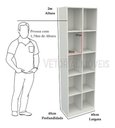 Ver imagem 1 de Armário Colmeia Mirela M31 100% Mdf Organizador Estante - Branco