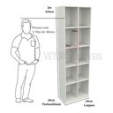 Ver imagem 1 de Armário Colmeia Mirela M31 100% Mdf Organizador Estante - Branco
