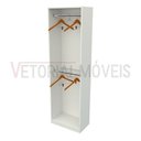 Ver imagem 2 de Armário Colmeia Mirela M40 100% Mdf (closet Lojas Expositor) - Branco
