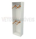 Ver imagem 2 de Armário Colmeia Mirela M40 100% Mdf (closet Lojas Expositor) - Branco
