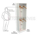 Ver imagem 1 de Armário Colmeia Mirela M40 100% Mdf (closet Lojas Expositor) - Branco