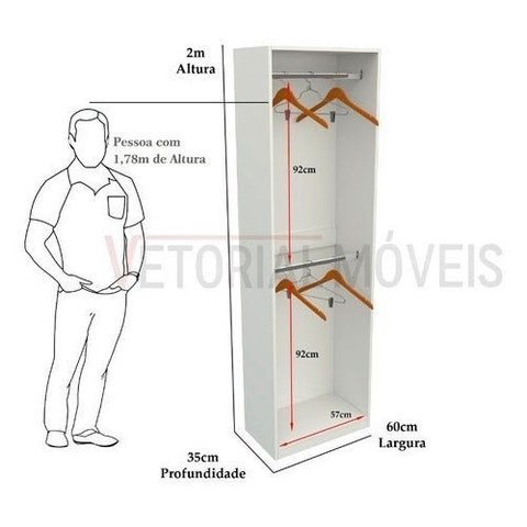 Armário Colmeia Mirela M40 100% Mdf (closet Lojas Expositor) - Branco