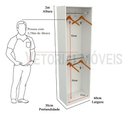 Ver imagem 1 de Armário Colmeia Mirela M40 100% Mdf (closet Lojas Expositor) - Branco