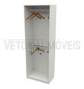 Ver imagem 2 de Armário Arara Dupla M18 100% Mdf (closet Lojas Organizador) - Branco