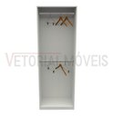 Ver imagem 3 de Armário Arara Dupla M18 100% Mdf (closet Lojas Organizador) - Branco