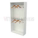 Ver imagem 4 de Armário Arara Dupla M21 100% Mdf (closet Lojas Organizador) - Branco