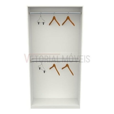 Armário Arara Dupla M21 100% Mdf (closet Lojas Organizador) - Branco