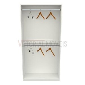 Armário Arara Dupla M21 100% Mdf (closet Lojas Organizador) - Branco