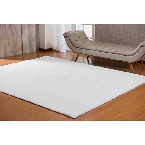 Tapete Pele Albany 0,60 X 1,80 Branco Niazitex