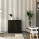 Ver imagem 5 de Armário Baixo com 02 Portas 75x80x42cm Wlab80 Carvalho Dark Branco