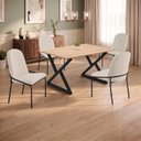 Ver imagem 1 de Conjunto para Sala de Jantar Mesa Império 120x90 com 4 Cadeiras Rubi