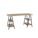 Ver imagem 3 de Mesa Cavalete 150X60X75Cm Carvalho/Est.Preta