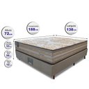 Ver imagem 2 de Cama Box Casal Colchão Pillow In + Box 138x188x72 Molas Ensacadas Cama inBox Duo Linem Bege