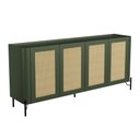 Ver imagem 2 de Buffet Bend 180 cm Porta Sextavada Incolar Musgo com Pé Preto