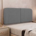 Ver imagem 1 de Cabeceira Painel Orgânico Cama Box Queen Size Aira 160cm Dobrável Linho Cinza Escuro - Desk Design