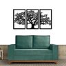 Kit De Quadros Árvore Da Vida Em Mdf 6Mm - Preto - 1
