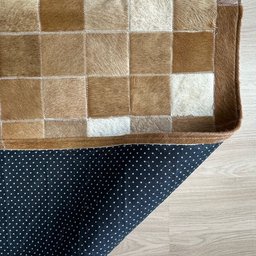 Tapete de Couro Tons Caramelo 200x250 Quadriculado - 4